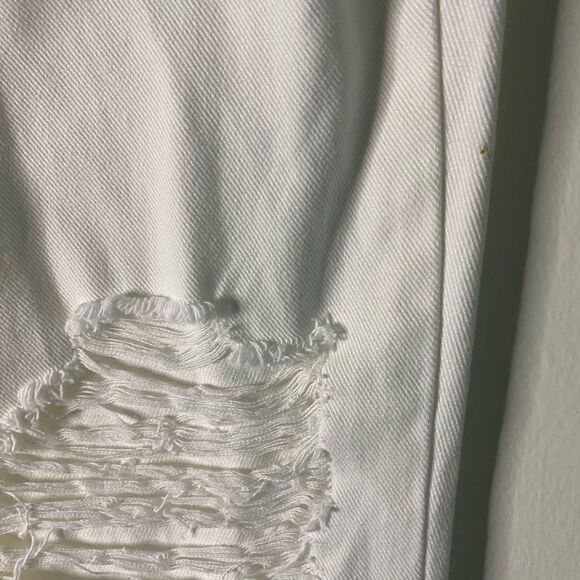 AFRM Luisa White Distressed High Rise Crop Skinny Jean - Picture 7 of 12